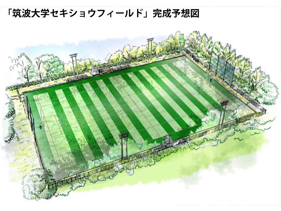 筑波大学第２サッカー場の人工芝改修工事を寄付